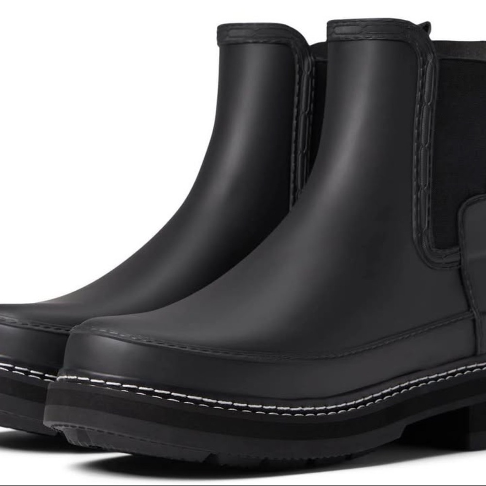 Hunter Black Chelsea Boots